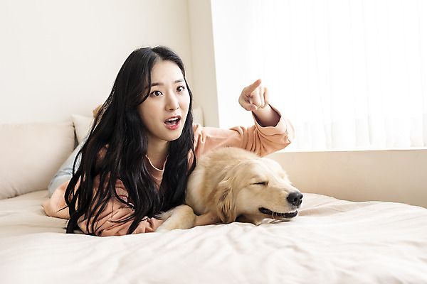 포토 JPG 한마리 여자 반려견 엎드리기 실내 한명 상반신 20대 성인 앞모습 반려동물 화목 한국인 침대 가리킴 골든리트리버 강아지 창가 즐거움 반려 성인여자한명만 펫팸족 국내포토 동물 1 감정 뷰포인트 가구 컨셉 창문 모션 사람 동양인 손짓 청년 내부 개 리트리버 신조어 여자한명만 성인여자만 파일형식