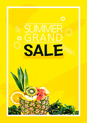 PSD 편집이미지 오렌지 과일 여름음식 수박 프레임 키위 타이포그라피 사람없음 여름 쇼핑 노란색 세일 파인애플 쿠폰 제철과일 이미지편집 문자 계절 음식 컬러 열대과일 제철 파일형식 여름_계절
