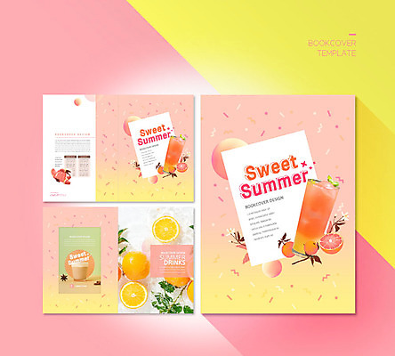 PSD 템플릿 표지디자인 북디자인 출판디자인 표지 ZIP 내지 커피 음료 리플렛 분홍색 북커버 팜플렛 사람없음 여름 레몬 자몽 젤리 자몽주스 이미지템플릿 계절 컬러 과일 디저트 과일주스 파일형식