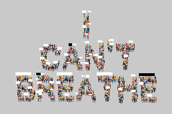 전신 영어 여자 남자 일러스트 여러명 타이포그라피 컬러풀 미국 판넬 군중 시위 연대 인종차별 항의 국내일러스트 AI파일 문자 컬러 다수 북아메리카 사람 차별 파일형식 벡터