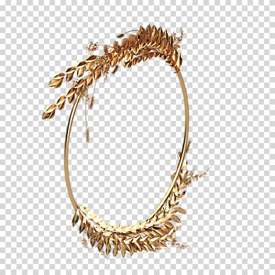 도형 식물 편집 편집이미지 꽃 잎 재질 나뭇잎 프레임 누끼 사람없음 3D 금속 금색 벼 원형 황금 디지털합성 원형프레임 PNG 금박 편집소스 컬러 곡류 파일형식