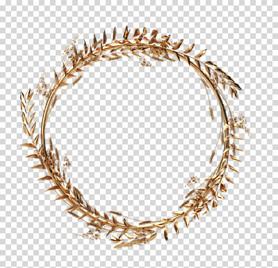 도형 식물 편집 편집이미지 꽃 잎 재질 나뭇잎 프레임 누끼 사람없음 3D 금속 금색 벼 원형 황금 디지털합성 원형프레임 PNG 금박 편집소스 컬러 곡류 파일형식