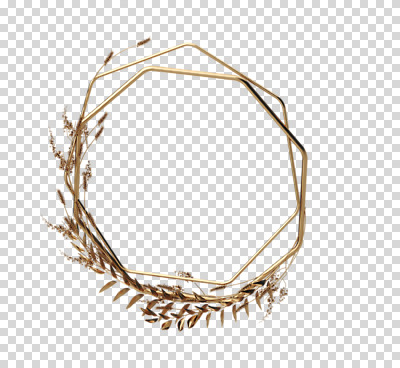 도형 식물 편집 편집이미지 꽃 잎 재질 나뭇잎 프레임 누끼 사람없음 3D 금속 금색 벼 황금 디지털합성 겹침 PNG 금박 팔각형 편집소스 컬러 곡류 파일형식