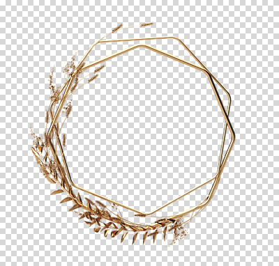 도형 식물 편집 편집이미지 꽃 잎 재질 나뭇잎 프레임 누끼 사람없음 3D 금속 금색 벼 황금 디지털합성 겹침 PNG 금박 팔각형 편집소스 컬러 곡류 파일형식