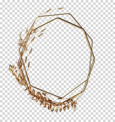 도형 식물 편집 편집이미지 꽃 잎 재질 나뭇잎 프레임 누끼 사람없음 3D 금속 금색 벼 황금 디지털합성 겹침 PNG 금박 팔각형 편집소스 컬러 곡류 파일형식