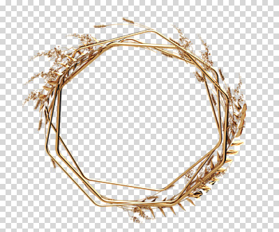 도형 식물 편집 편집이미지 꽃 잎 재질 나뭇잎 프레임 누끼 사람없음 3D 금속 금색 벼 황금 디지털합성 겹침 PNG 금박 팔각형 편집소스 컬러 곡류 파일형식