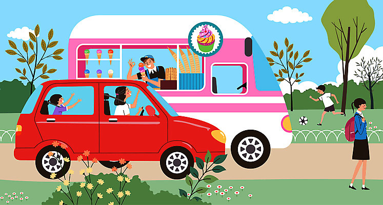 공원 여자 남자 꽃 어린이 일러스트 축구공 자동차 아이스크림 들기 사람 여러명 성인 울타리 트럭 구매 종업원 푸드트럭 드라이브스루 국내일러스트 AI파일 식물 직업 공공시설 육상교통 다수 공 축구용품 모션 디저트 담장 쇼핑 파일형식 벡터