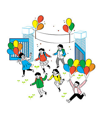 학생 배너템플릿 여자 교육 남자 초등학생 어린이 일러스트 학교 들기 사람 소녀 소년 여러명 스쿨라이프 새싹 현수막 즐거움 등교 꽃가루 풍선 교문 에듀 에듀케이션 어린이만 스쿨팩 국내일러스트 AI파일 식물 템플릿 라이프스타일 배너 감정 다수 모션 가루 등하교 파일형식 벡터