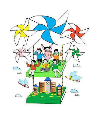 구름 학생 여자 교육 남자 초등학생 어린이 날개 일러스트 학교 사람 앉기 소녀 소년 여러명 책 연필 스쿨라이프 손들기 만세 비행 바람개비 즐거움 에듀 에듀케이션 어린이만 스쿨팩 국내일러스트 AI파일 자연요소 라이프스타일 감정 다수 모션 학용품 필기구 파일형식 벡터