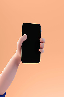 PSD 편집 편집이미지 손 모바일 들기 손짓 신체부위 스마트폰 3D소스 3D 주황색 디지털합성 오브젝트 예약 편집소스 편집3D 컬러 모션 사람 핸드폰 스마트기기 파일형식