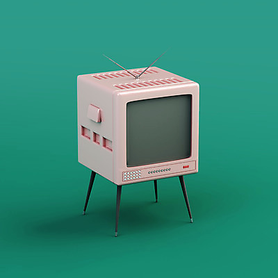 PSD 편집이미지 사람없음 한개 3D소스 3D 모니터 텔레비전 빈티지 입체 디지털합성 오브젝트 복고 편집소스 초록배경 뉴트로 편집3D 1 백그라운드 컨셉 초록색 전자제품 컴퓨터 파일형식