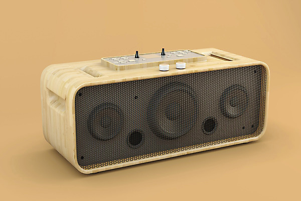 PSD 편집이미지 음악 사람없음 한개 3D소스 3D 스피커 빈티지 입체 디지털합성 오브젝트 복고 편집소스 갈색배경 뉴트로 편집3D 1 음향기기 백그라운드 컨셉 문화예술 갈색 파일형식