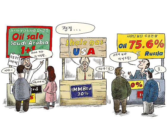 PSD 여자 남자 일러스트 사람 여러명 성인 금융 경제 컬러풀 판매 세일 상점 미국 경쟁 석유 고객 투자 러시아 장사 사우디아라비아 성인만 치킨게임 셰일가스 국내일러스트 유럽 컬러 다수 컨셉 북아메리카 비즈니스 중동 상업 가스 에너지원 파일형식