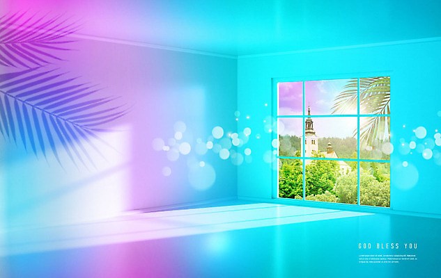 PSD 편집이미지 기독교 종교 십자가 창문 자연 사람없음 파란색 컬러풀 교회 성 예배 이미지편집 건축물 컬러 종교건축 건물 생태계 파일형식