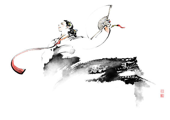 PSD 여자 일러스트 장신구 캘리그라피 붓터치 한옥 한명 들기 사람 성인 춤 부채 한복 저고리 번짐 비녀 성인여자한명만 국내일러스트 1 한국전통 고건축 모션 문화예술 전통소품 전통의상 여자한명만 성인여자만 파일형식 효과 헤어액세사리