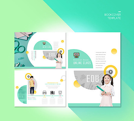 PSD 템플릿 표지디자인 북디자인 출판디자인 여자 교육 표지 남자 ZIP 내지 어린이 리플렛 북커버 들기 사람 소녀 소년 팜플렛 세명 연필 한국인 온라인 민트색 온라인강의 클래스 어린이만 이미지템플릿 컬러 모션 학용품 동양인 필기구 강의 파일형식 언택트