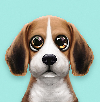 PSD 동물 무료이미지 한마리 반려견 하늘색 일러스트 사람없음 반려동물 귀여움 개 강아지 비글 반려 증명사진 국내일러스트 1 컨셉 포유류 파란색 파일형식