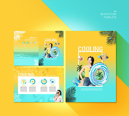 PSD 템플릿 표지디자인 북디자인 출판디자인 여자 표지 수영복 ZIP 내지 리플렛 바다 하늘색 북커버 들기 사람 팜플렛 20대 성인 세명 여름 30대 선글라스 야자수 노란색 얼음 화장품 한국인 튜브 성인여자만 이미지템플릿 자연요소 나무 옷 계절 안경 컬러 모션 동양인 청년 장년 파란색 뷰티 여자만 성인만 파일형식