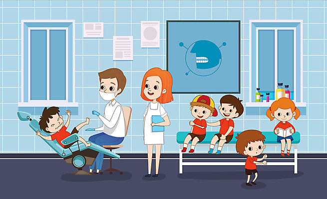 여자 남자 어린이 일러스트 창문 엑스레이 치과 사람 앉기 소녀 소년 여러명 성인 약 교사 간호사 의사 체험학습 치과의사 치과용품 국내일러스트 AI파일 직업 다수 의학 모션 병원 의료진 의료용품 체험 파일형식 벡터