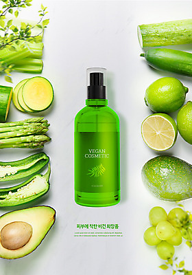 PSD 편집이미지 채소 과일 나뭇잎 오이 사람없음 초록색 화장품 나뭇가지 청포도 라임 애호박 아보카도 비건화장품 이미지편집 나무 컬러 잎 호박 포도 뷰티 천연화장품 파일형식