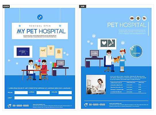 템플릿 여자 남자 ZIP 반려견 리플렛 병원 사람 여러명 성인 30대 파란색 한국인 강아지 전단템플릿 전단 동물병원 수의사 반려 성인만 인디자인 INDD 이미지템플릿 컬러 다수 의학 동양인 장년 반려동물 의사 개 홍보물 파일형식
