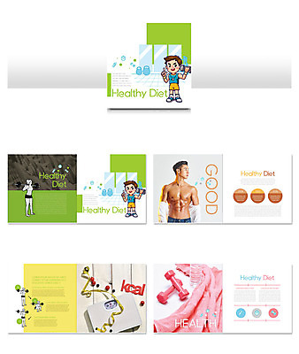 템플릿 남자 ZIP 리플렛 다이어트 들기 사람 팜플렛 20대 성인 세명 초록색 운동 운동기구 헬스 아령 한국인 성인남자만 인디자인 INDD 이미지템플릿 컬러 모션 건강 동양인 청년 남자만 성인만 파일형식