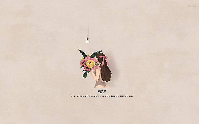JPG 배경화면 월페이퍼 7월 바탕화면 날짜 파일형식