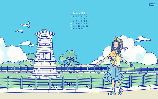 JPG 배경화면 월페이퍼 7월 바탕화면 날짜 파일형식