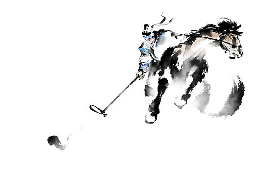 PSD 남자 일러스트 캘리그라피 붓터치 한명 전통놀이 말_동물 승마 한복 번짐 격구 남자한명만 국내일러스트 1 한국전통 전통 스포츠 포유류 놀이 사람 전통의상 남자만 파일형식 효과