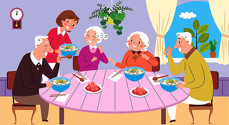 구름 그릇 여자 할아버지 노년 남자 꽃 화분 할머니 음식 시계 의자 일러스트 젓가락 탁자 선인장 사람 여러명 성인 숟가락 교사 식사 즐거움 노인유치원 행잉플랜트 국내일러스트 AI파일 자연요소 식물 직업 식기 교육 감정 가구 다수 수저 파일형식 벡터