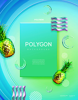 도형 PSD 편집이미지 물결 백그라운드 패턴 사람없음 파란색 원형 파인애플 물결무늬 폴리곤 이미지편집 컬러 무늬 과일 열대과일 파일형식