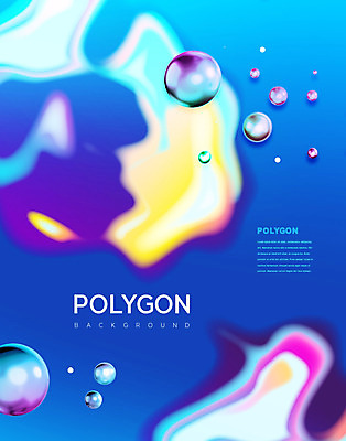 도형 PSD 편집이미지 백그라운드 사람없음 파란색 원형 번짐 폴리곤 이미지편집 컬러 파일형식 효과