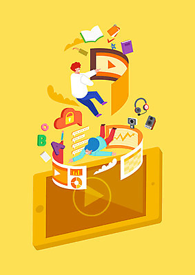 영어 여자 남자 일러스트 모바일 사람 성인 두명 책 스마트폰 태블릿 노란색 다이어리 헤드셋 스피커 터치 영상 동영상 클라우드서비스 온라인강의 성인만 사회적거리두기 포스트코로나 온택트 위드코로나 국내일러스트 AI파일 문자 캠페인 컬러 음향기기 전자제품 핸드폰 스마트기기 사무용품 헤드폰 강의 사회이슈 서비스 파일형식 벡터 코로나바이러스 언택트