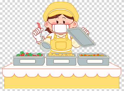 편집 편집이미지 여자 학교 반찬 한명 누끼 상반신 노란색 위생 국자 등교 PNG 급식 여자한명만 편집소스 사회적거리두기 델타변이바이러스 1 교육 음식 캠페인 컬러 주방용품 사람 바이러스 등하교 여자만 파일형식