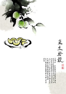 PSD 전통 접시 열매 잎 일러스트 캘리그라피 붓터치 사람없음 한자 한의학 영양 번짐 동의보감 매실 매실장아찌 민간요법 자양식품 기생어곡 국내일러스트 식물 문자 식기 의학 영양제 의술서적 장아찌 파일형식 효과