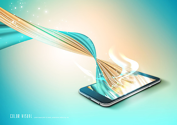 PSD 편집이미지 백그라운드 디지털백그라운드 사람없음 스마트폰 우주 민트색 목업 그라디언트 이미지편집 컬러 핸드폰 스마트기기 파일형식