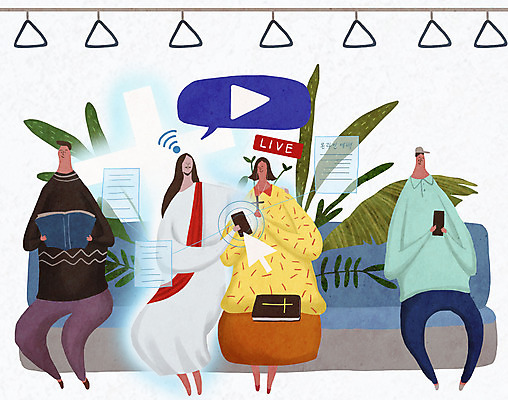 PSD 여자 남자 기독교 종교 일러스트 모바일 대중교통 들기 사람 앉기 여러명 성인 스마트폰 교회 성경 기도 풀 예수 전철 예배 와이파이 방송 커서 온라인 동영상 라이브 플레이 성인만 온택트 국내일러스트 식물 육상교통 교통수단 다수 종교용품 종교건축 모션 건물 핸드폰 스마트기기 신_종교 무선인터넷 파일형식