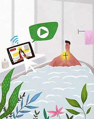 PSD 남자 기독교 종교 십자가 일러스트 모바일 욕조 들기 사람 성인 두명 태블릿 교회 성경 목욕 거품 욕실 기도 풀 예수 예배 와이파이 방송 커서 온라인 동영상 플레이 성인남자만 온택트 국내일러스트 식물 종교용품 종교건축 모션 건물 전자제품 스마트기기 청결 신_종교 무선인터넷 남자만 성인만 파일형식