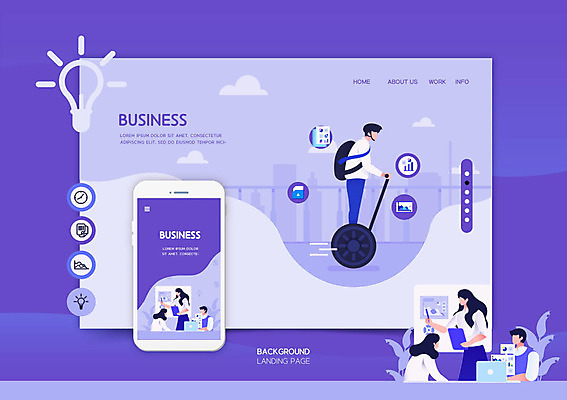 PSD 편집이미지 여자 남자 백그라운드 비즈니스 회의 여러명 성인 스마트폰 보라색 비즈니스맨 비즈니스우먼 레이아웃 UI 랜딩페이지 성인만 스마트모빌리티 전동휠 편집소스 모빌리티 이미지편집 육상교통 교통수단 컬러 다수 웹템플릿 사람 핸드폰 스마트기기 직장인 파일형식