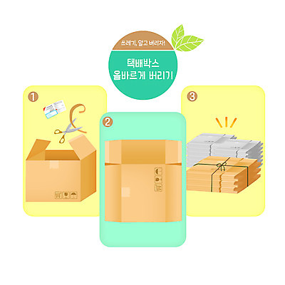 PSD 일러스트 사람없음 상자 노란색 환경 종이상자 묶기 분리수거 테이프 택배상자 국내일러스트 컬러 모션 문구용품 택배 파일형식