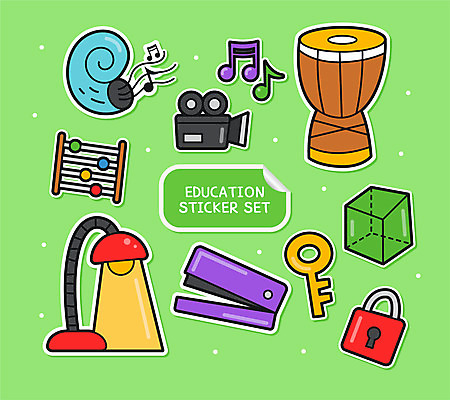 도형 교육 스티커 음표 일러스트 열쇠 자물쇠 사람없음 연두색 세트 주판 스탠드 소라 스테이플러 북 비디오 아기자기 국내일러스트 AI파일 기호 음악 컨셉 어패류 조명 타악기 초록색 사무용품 계산기 파일형식 벡터