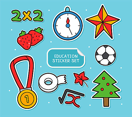 나무 교육 별 시계 단풍 스티커 일러스트 축구공 하늘 딸기 사람없음 세트 수학 메달 테이프 곱셈 아기자기 국내일러스트 AI파일 자연요소 식물 컨셉 잎 과일 공 축구용품 교과목 문구용품 상_상패 파일형식 벡터