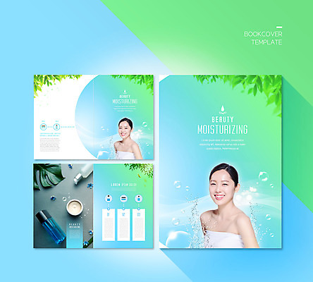 PSD 템플릿 표지디자인 북디자인 출판디자인 여자 표지 ZIP 내지 리플렛 북커버 나뭇잎 웃음 사람 팜플렛 20대 성인 두명 초록색 물 여름 파란색 뷰티 화장품 한국인 물방울 이슬 수분 스킨 로션 스킨케어 수분크림 의료성형뷰티 성인여자만 이미지템플릿 자연요소 계절 컬러 잎 표정 동양인 청년 여자만 성인만 파일형식