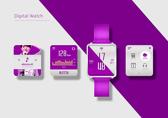 PSD 외국인 편집이미지 여자 시계 이어폰 와이셔츠 음표 청소년 모바일 그래프 한명 동양인 10대 세트 보라색 한국인 가수 UI 디지털시계 엘리먼트 인터페이스 목업 스마트워치 십대여자한명만 대시보드 와이어프레임 이미지편집 1 기호 음악 컬러 음향기기 셔츠 사람 인종 스마트기기 음악가 웨어러블 여자한명만 십대여자만 파일형식