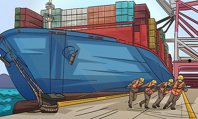 전신 남자 일러스트 작업복 여러명 성인 경제 당기기 안전모 컨테이너 조선소 닻 선박 성인남자만 국내일러스트 AI파일 옷 산업 다수 수상교통 모션 사람 헬멧 안전장비 남자만 성인만 파일형식 벡터