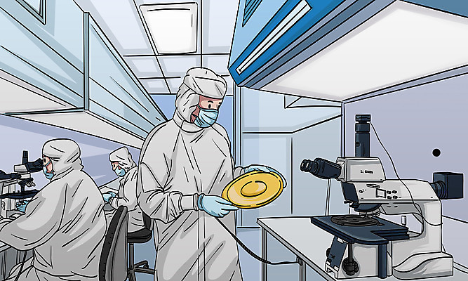 여자 남자 장갑 일러스트 현미경 마스크 성인 세명 경제 반도체 반도체산업 성인만 방호복 국내일러스트 AI파일 잡화 옷 산업 실험기구 사람 파일형식 벡터