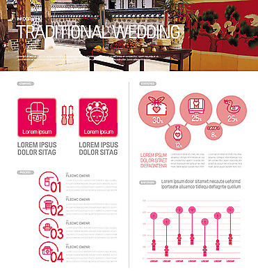 한국문화 전통 분홍색 결혼 일러스트 그래프 사랑 사람없음 인포그래픽 전통혼례 예단 국내일러스트 AI파일 동양문화 한국전통 감정 컬러 한국 이벤트 전통의례 파일형식 벡터
