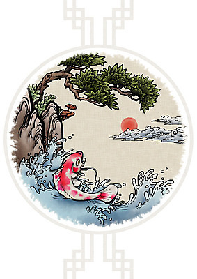 PSD 구름 문양 바다 일러스트 캘리그라피 붓터치 산 어류 사람없음 물 강 태양 버섯 바위 소나무 한지 번짐 십장생 잉어 영지 십장생도 국내일러스트 자연요소 나무 종이 수중동물 돌_바위 민화 파일형식 효과