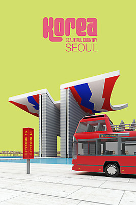 PSD 편집 편집이미지 여행 서울 한국 사람없음 3D소스 3D 디지털합성 오브젝트 이층버스 관광버스 국내여행 랜드마크 서울투어 시티투어 올림픽공원 평화의문 편집소스 편집3D 공원 아시아 버스 기념물 파일형식