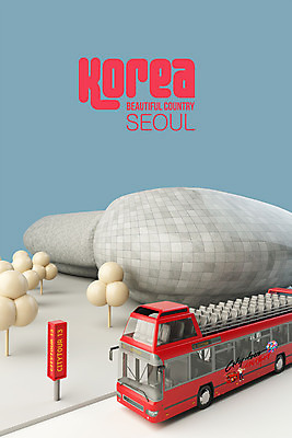 PSD 편집 편집이미지 여행 서울 한국 사람없음 3D소스 3D 디지털합성 오브젝트 이층버스 관광버스 국내여행 랜드마크 서울투어 시티투어 편집소스 동대문디자인플라자 편집3D 아시아 버스 파일형식